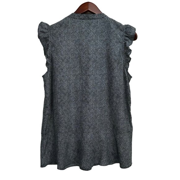 Michael Michael Kors Sleeveless Ruffle Blouse With Lace-Up Front L - Picture 2 of 7